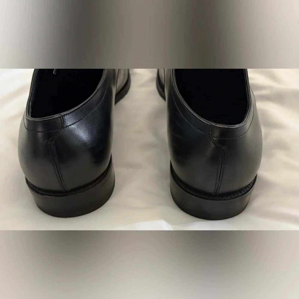 Salvatore Ferragamo Men’s Black Leather Cap Toe Oxford Shoes Size 10.5 EE
